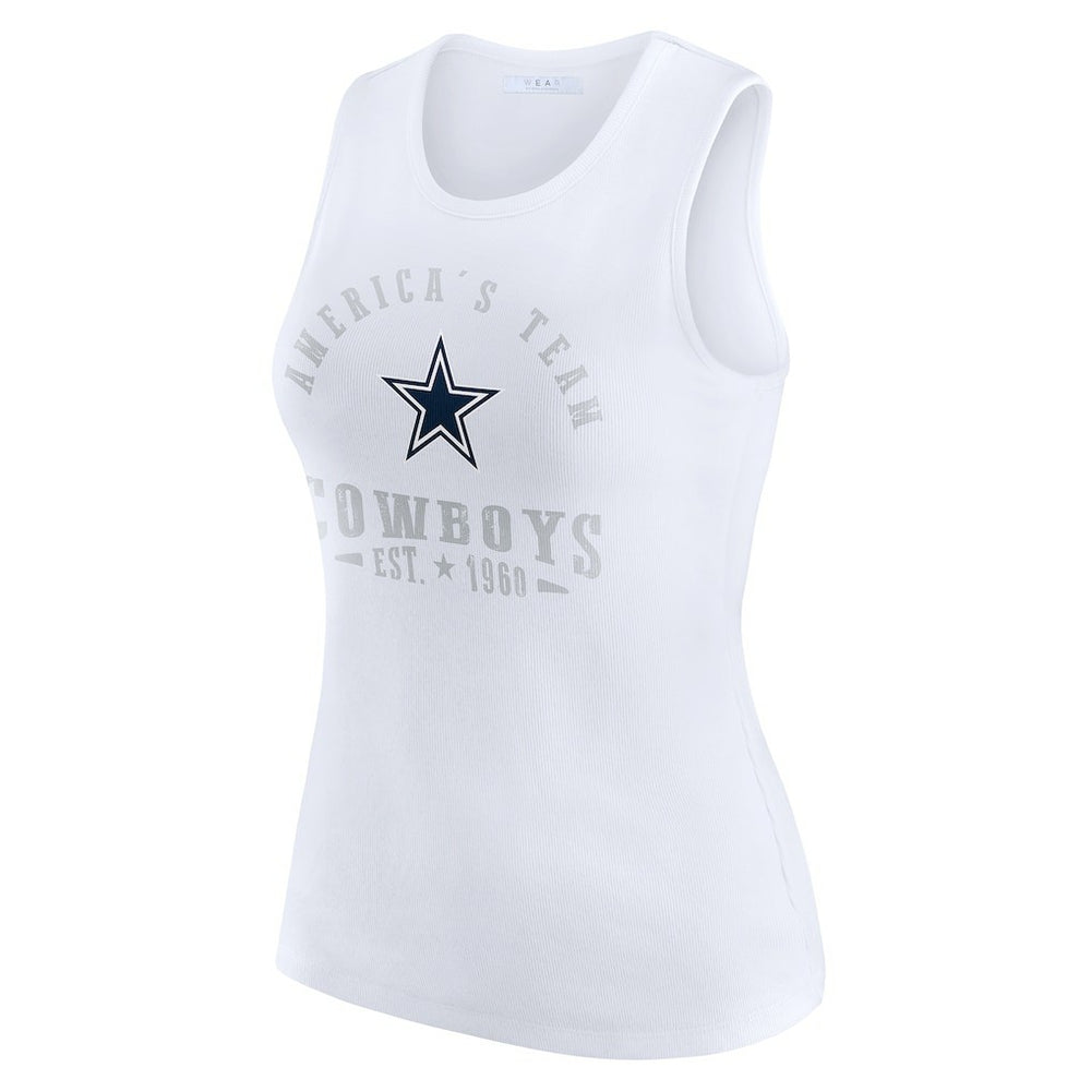 Dallas Cowboys  WEAR by Erin Andrews Women's Ribbed Graphic Tank Top
