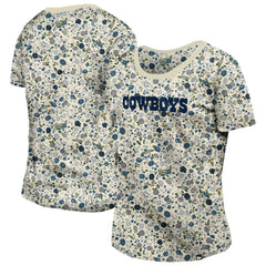Dallas Cowboys New Era Women's Glam Game Floral Scoop Neck T-Shirt