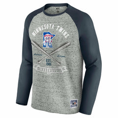 Minnesota Twins Darius Rucker Collection by Fanatics Raw Edge Raglan Long Sleeve Baseball T-Shirt | MLB Sale