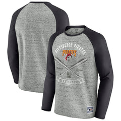 Pittsburgh Pirates Darius Rucker Collection by Fanatics Raw Edge Raglan Long Sleeve Baseball T-Shirt | MLB New