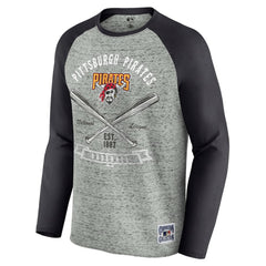 Pittsburgh Pirates Darius Rucker Collection by Fanatics Raw Edge Raglan Long Sleeve Baseball T-Shirt | MLB New