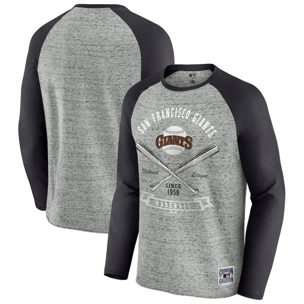 San Francisco Giants Darius Rucker Collection by Fanatics Raw Edge Raglan Long Sleeve Baseball T-Shirt | MLB Sale