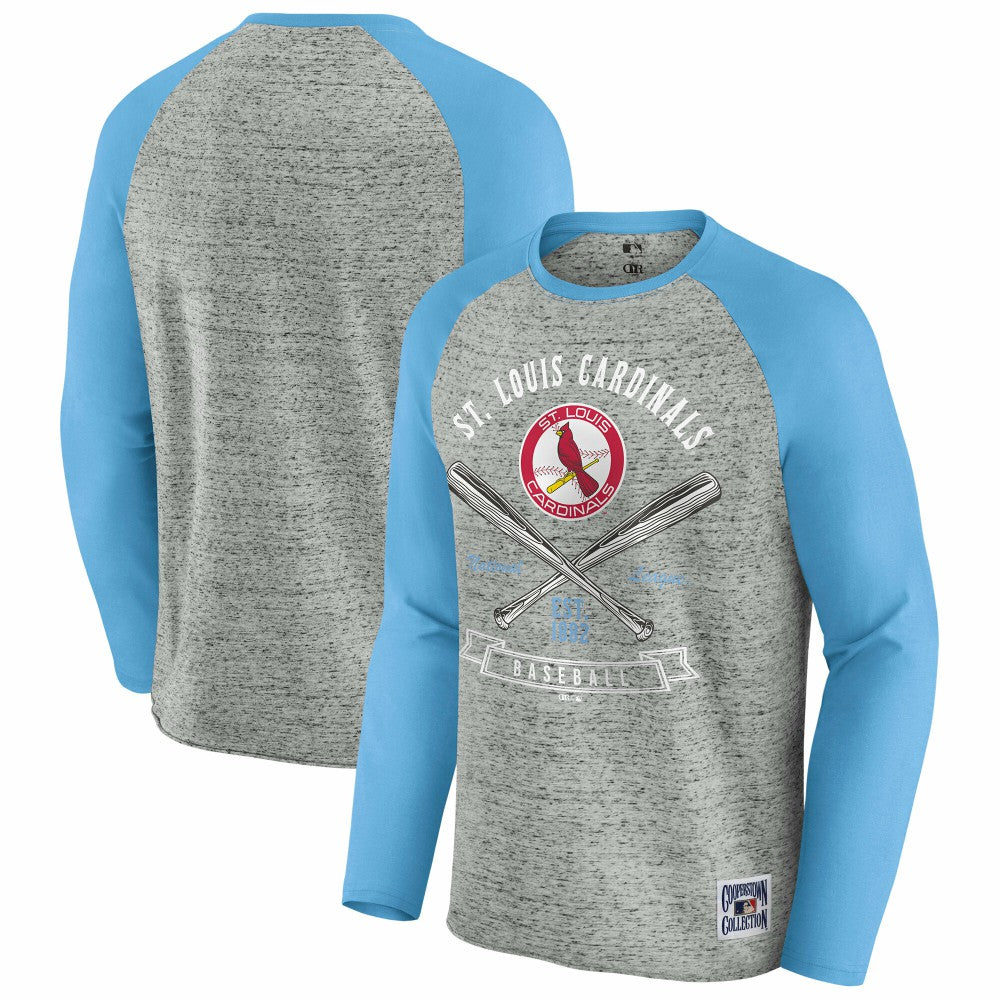 St. Louis Cardinals Darius Rucker Collection by Fanatics Raw Edge Raglan Long Sleeve Baseball T-Shirt | MLB Online
