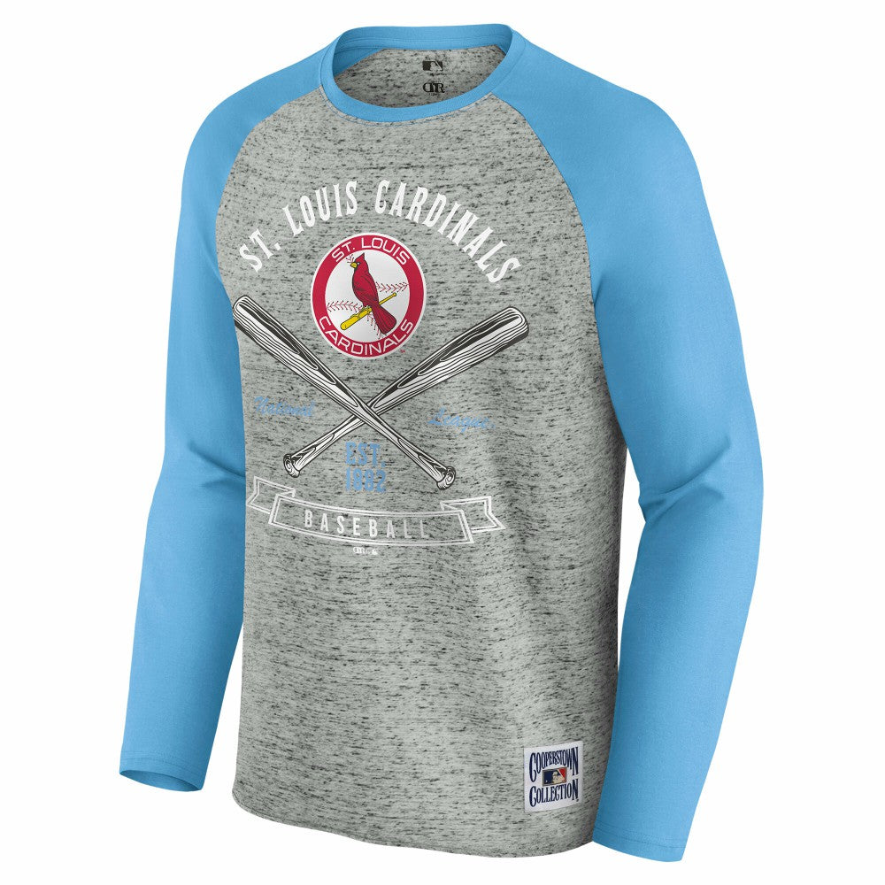 St. Louis Cardinals Darius Rucker Collection by Fanatics Raw Edge Raglan Long Sleeve Baseball T-Shirt | MLB Online