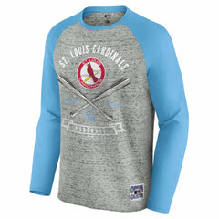 St. Louis Cardinals Darius Rucker Collection by Fanatics Raw Edge Raglan Long Sleeve Baseball T-Shirt | MLB Online