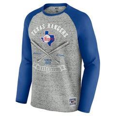 Texas Rangers Darius Rucker Collection by Fanatics Raw Edge Raglan Long Sleeve Baseball T-Shirt | MLB Shop