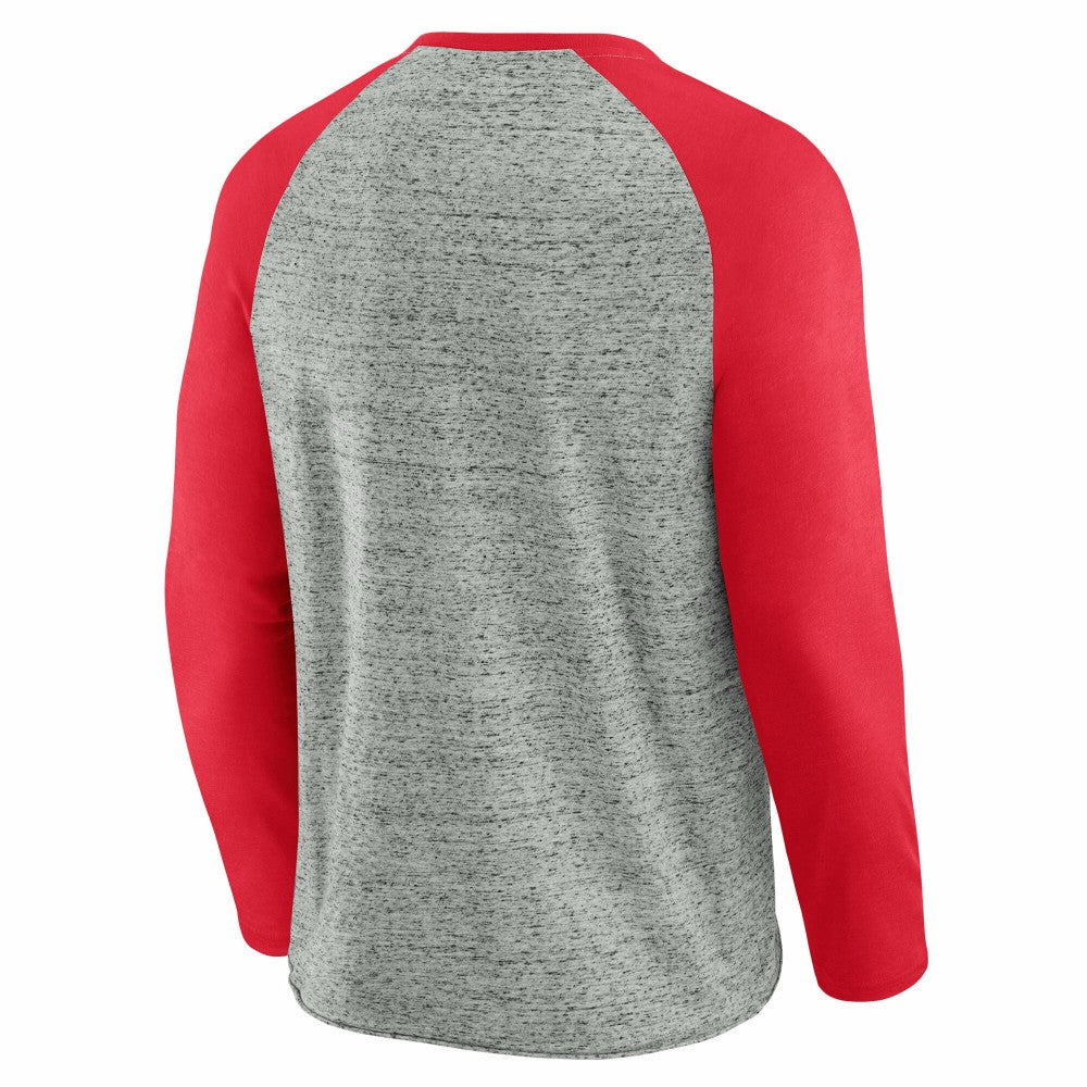 Cincinnati Reds Darius Rucker Collection by Fanatics Raw Edge Raglan Long Sleeve Baseball T-Shirt | MLB On Sale