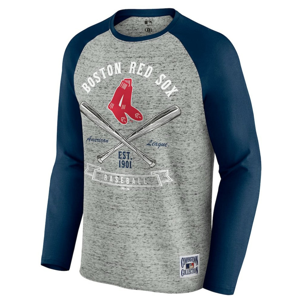 Boston Red Sox Darius Rucker Collection by Fanatics Raw Edge Raglan Long Sleeve Baseball T-Shirt | MLB US