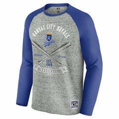 Kansas City Royals Darius Rucker Collection by Fanatics Raw Edge Raglan Long Sleeve Baseball T-Shirt | MLB Discount