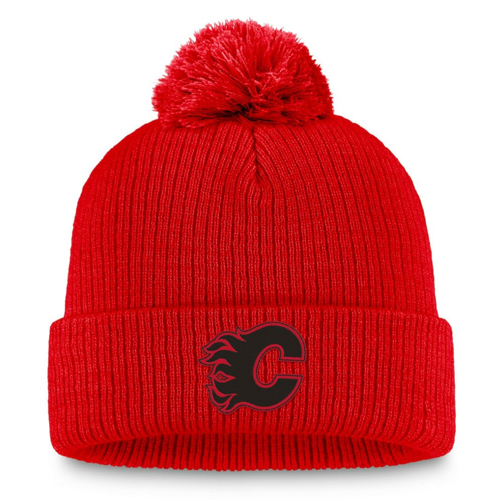 Calgary Flames Fanatics Women's Cuffed Knit Hat with Pom Online