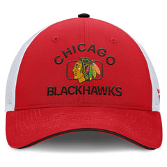 Chicago Blackhawks Fanatics Authentic Pro Rink Adjustable Trucker Hat On Sale