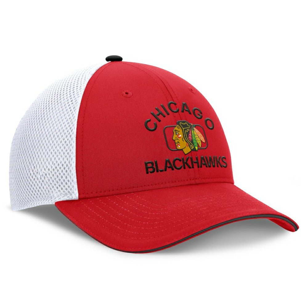Chicago Blackhawks Fanatics Authentic Pro Rink Adjustable Trucker Hat On Sale