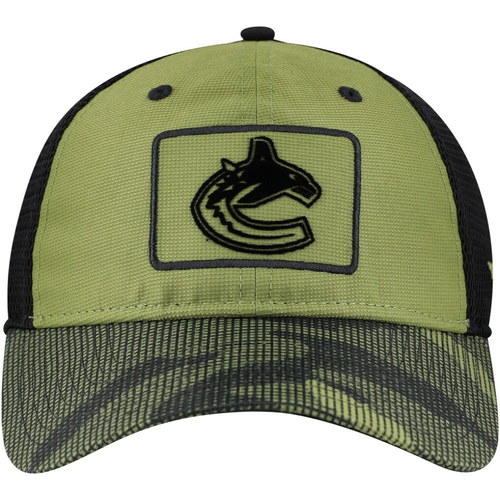 Vancouver Canucks Fanatics Military Appreciation Trucker Adjustable Hat For Sale