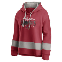 Arizona Cardinals Fanatics Women's Huddle Up Fundamental Fleece Color Block Pullover Hoodie