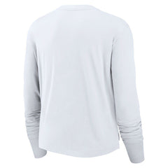 Las Vegas Raiders Nike Women's Large Logo Cropped Long Sleeve Fashion T-Shirt