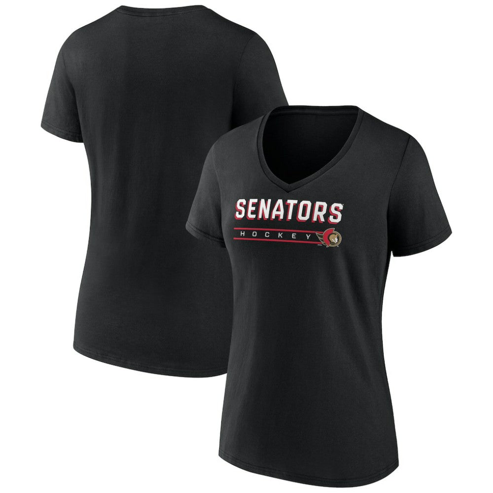 Ottawa Senators Fanatics Women's V-Neck T-Shirt Sale