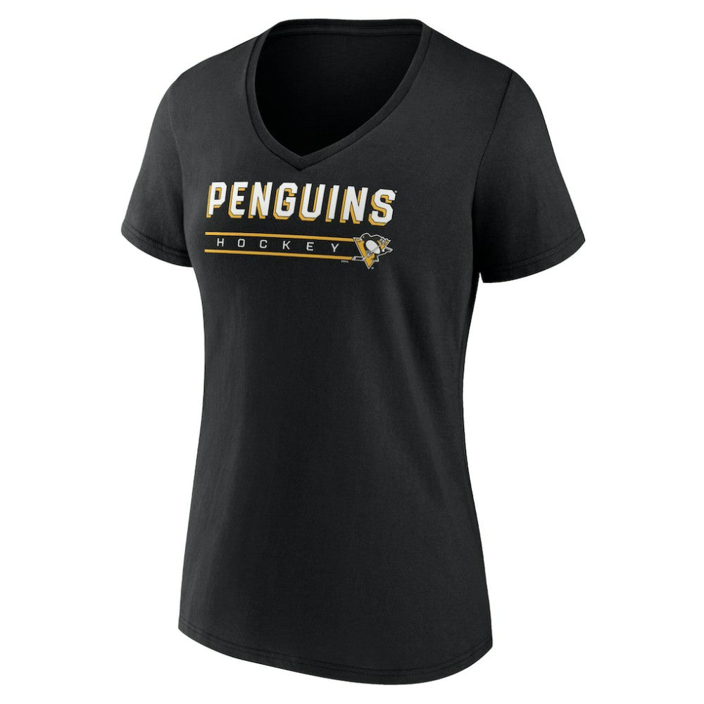 Pittsburgh Penguins Fanatics Women's V-Neck T-Shirt On Sale