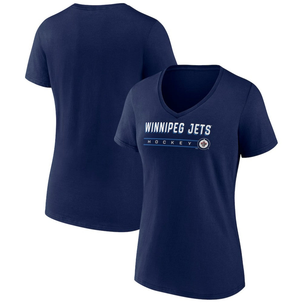 Winnipeg Jets Fanatics Women's V-Neck T-Shirt Sale