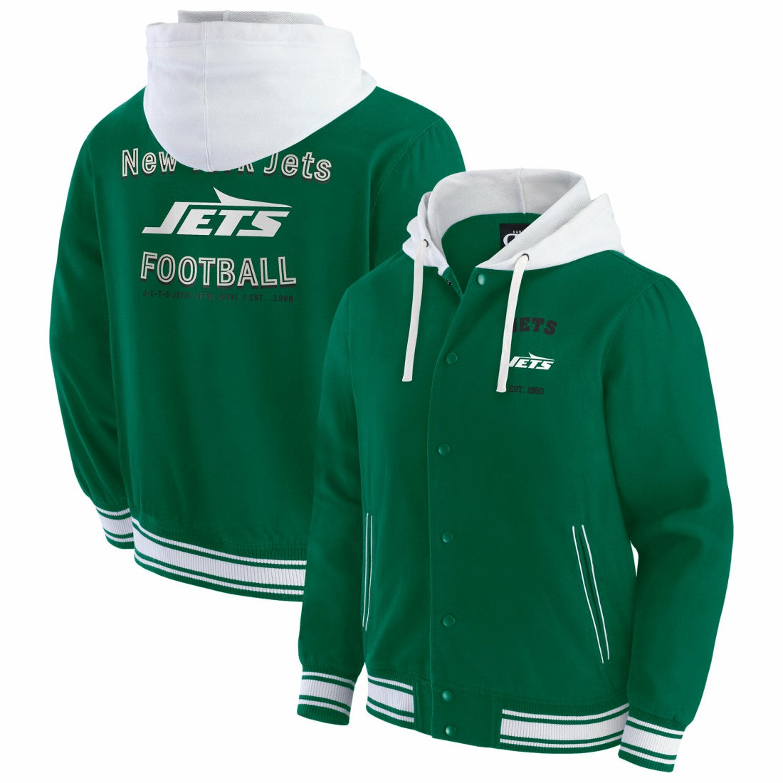 New York Jets Fanatics Darius Rucker Collection Full-Snap Hoodie Jacket