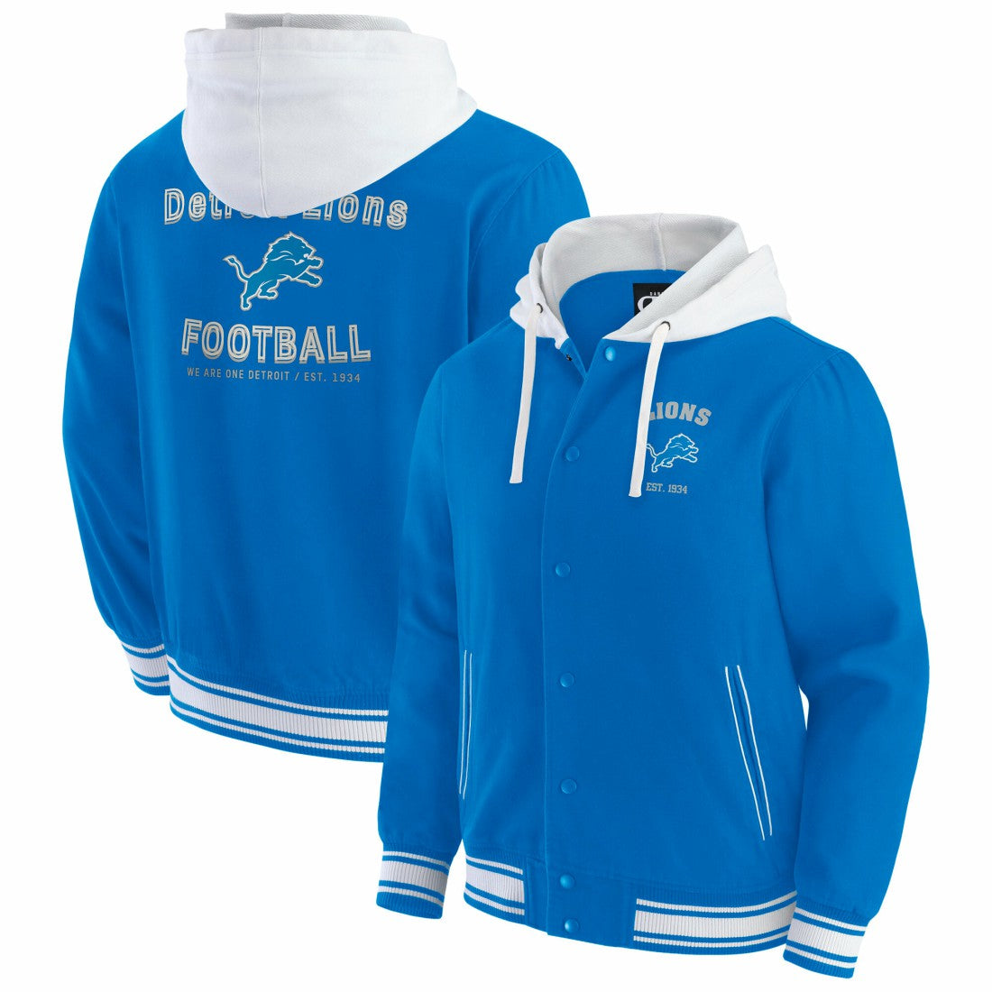 Detroit Lions Fanatics Darius Rucker Collection Full-Snap Hoodie Jacket