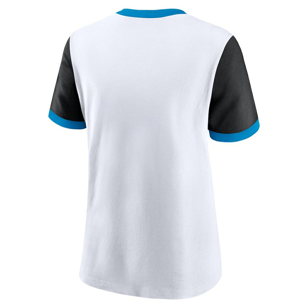 Carolina Panthers Nike Women's Rewind Ringer Tri-Blend T-Shirt