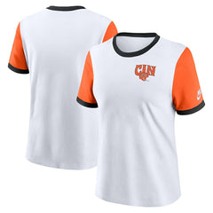 Cincinnati Bengals Nike Women's Rewind Ringer Tri-Blend T-Shirt