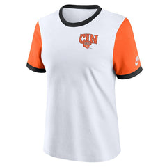 Cincinnati Bengals Nike Women's Rewind Ringer Tri-Blend T-Shirt