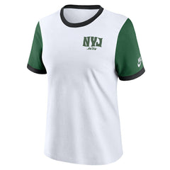 New York Jets Nike Women's Rewind Ringer Tri-Blend T-Shirt