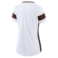 Cleveland Browns Fanatics Women's Athena Lace-Up V-Neck T-Shirt