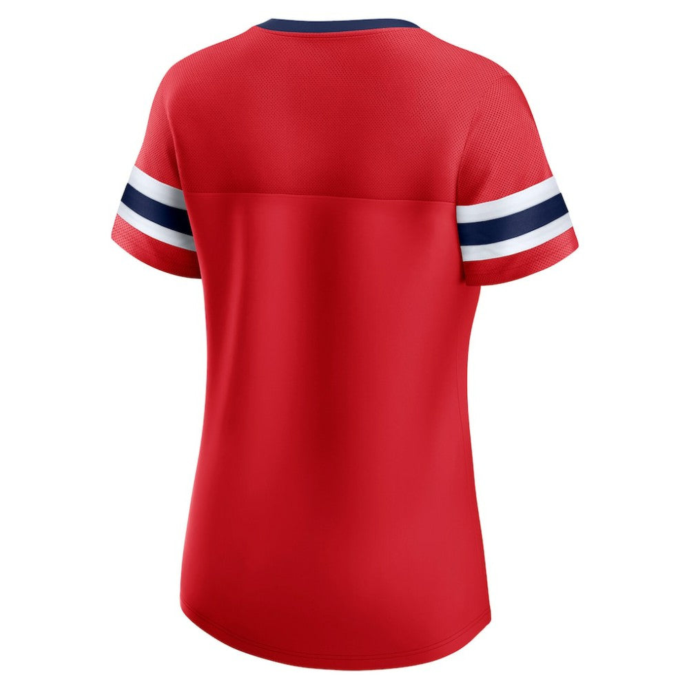 Washington Capitals Fanatics Women's Iconic Athena Lace-Up T-Shirt Online