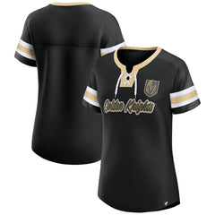 Vegas Golden Knights Fanatics Women's Iconic Athena Lace-Up T-Shirt Online