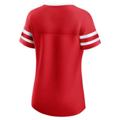 Detroit Red Wings Fanatics Women's Iconic Athena Lace-Up T-Shirt Sale