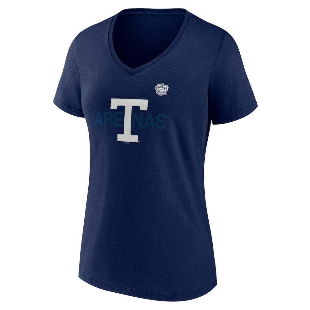 Toronto Maple Leafs Fanatics Women's Primary Logo V-Neck T-Shirt For Sale