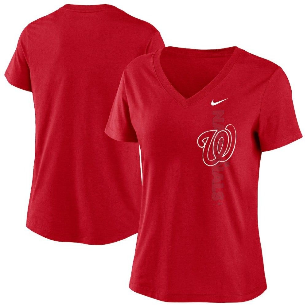 Washington Nationals Nike Women's Local Team Tri-Blend V-Neck T-Shirt | MLB Discount