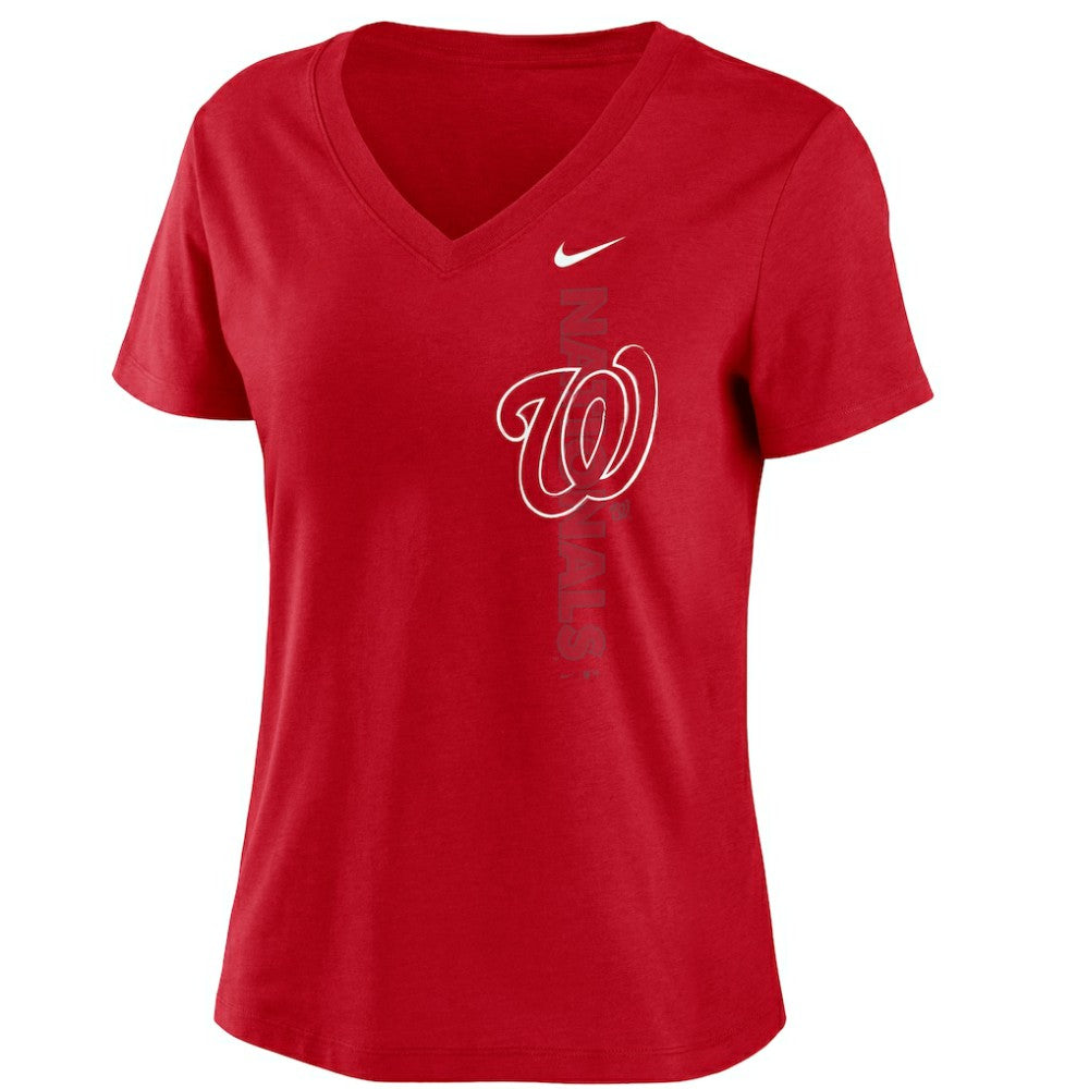 Washington Nationals Nike Women's Local Team Tri-Blend V-Neck T-Shirt | MLB Discount