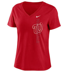 Washington Nationals Nike Women's Local Team Tri-Blend V-Neck T-Shirt | MLB Discount
