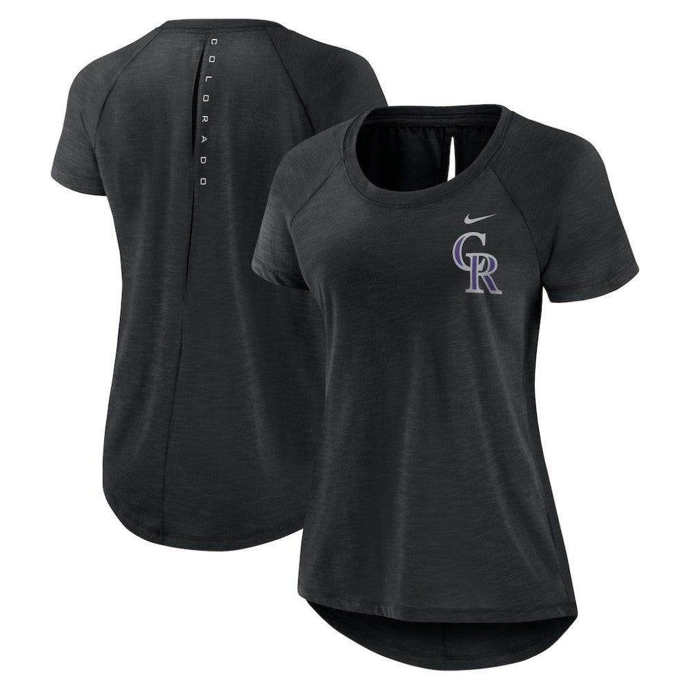 Colorado Rockies Nike Women's Summer Breeze Raglan Fashion T-Shirt | MLB Sale