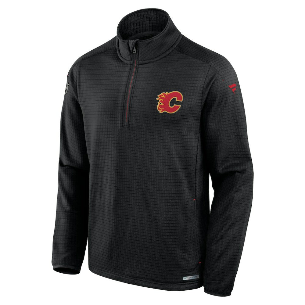 Calgary Flames Fanatics Authentic Pro Rink Quarter-Zip Top Discount