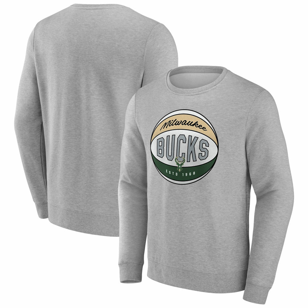Milwaukee Bucks True Classics Hard Color Fleece Pullover Sweatshirt For Sale