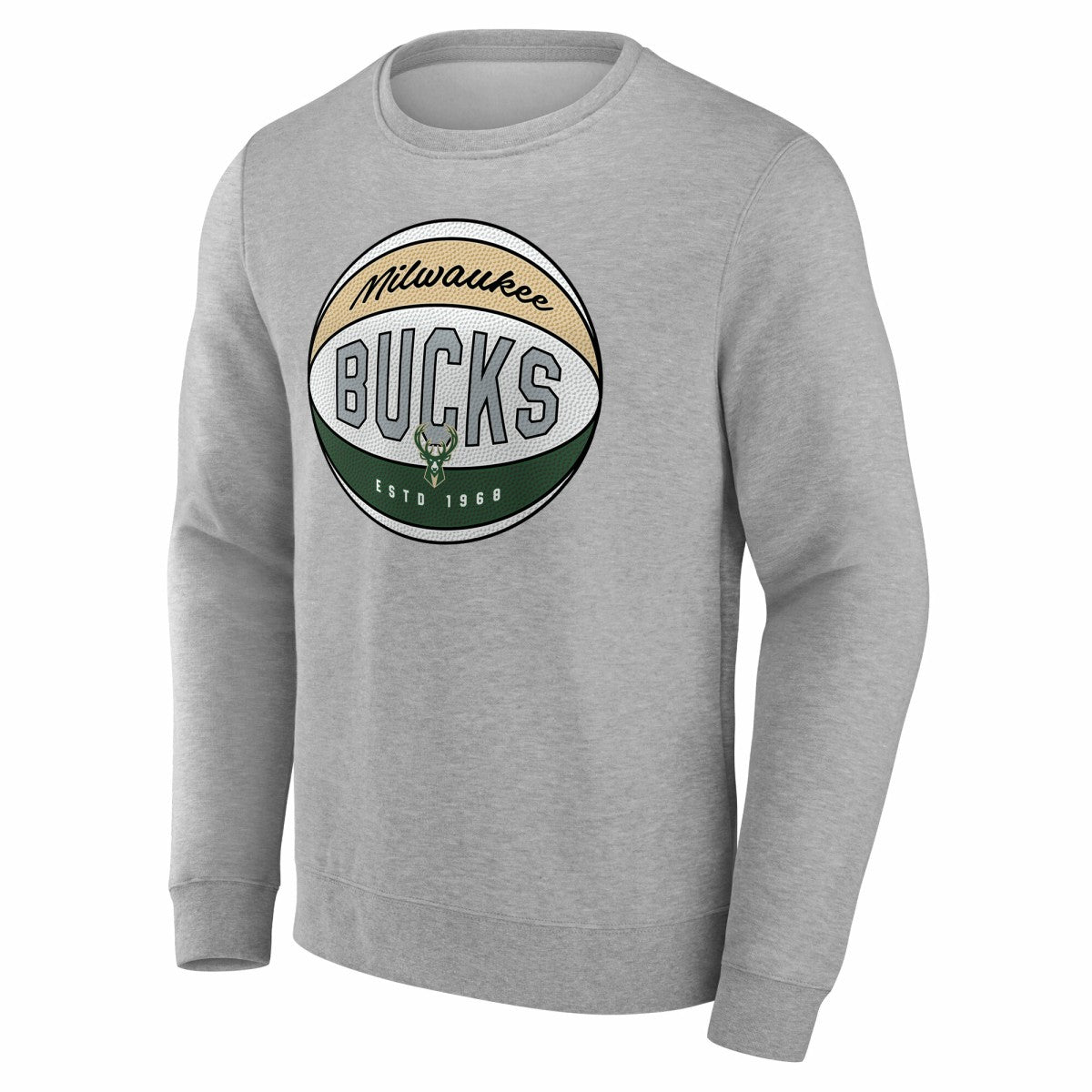 Milwaukee Bucks True Classics Hard Color Fleece Pullover Sweatshirt For Sale