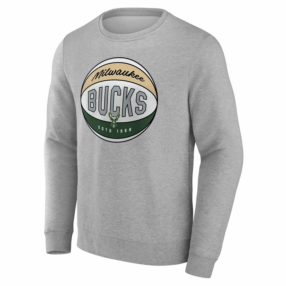 Milwaukee Bucks True Classics Hard Color Fleece Pullover Sweatshirt For Sale