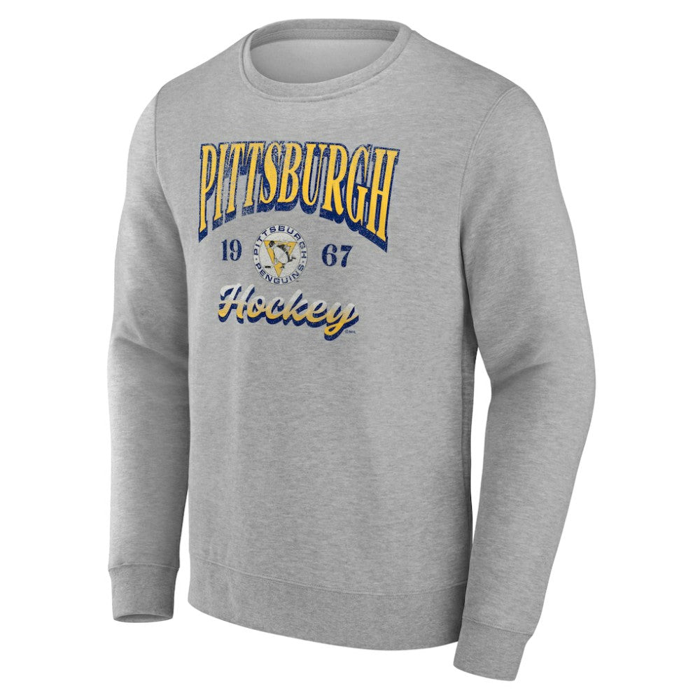 Fanatics Pittsburgh Penguins Gray Nimbus Fleece Pullover Sweatshirt On Sale