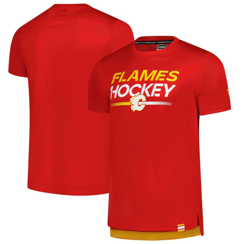 Calgary Flames Fanatics Authentic Pro Tech T-Shirt Outlet