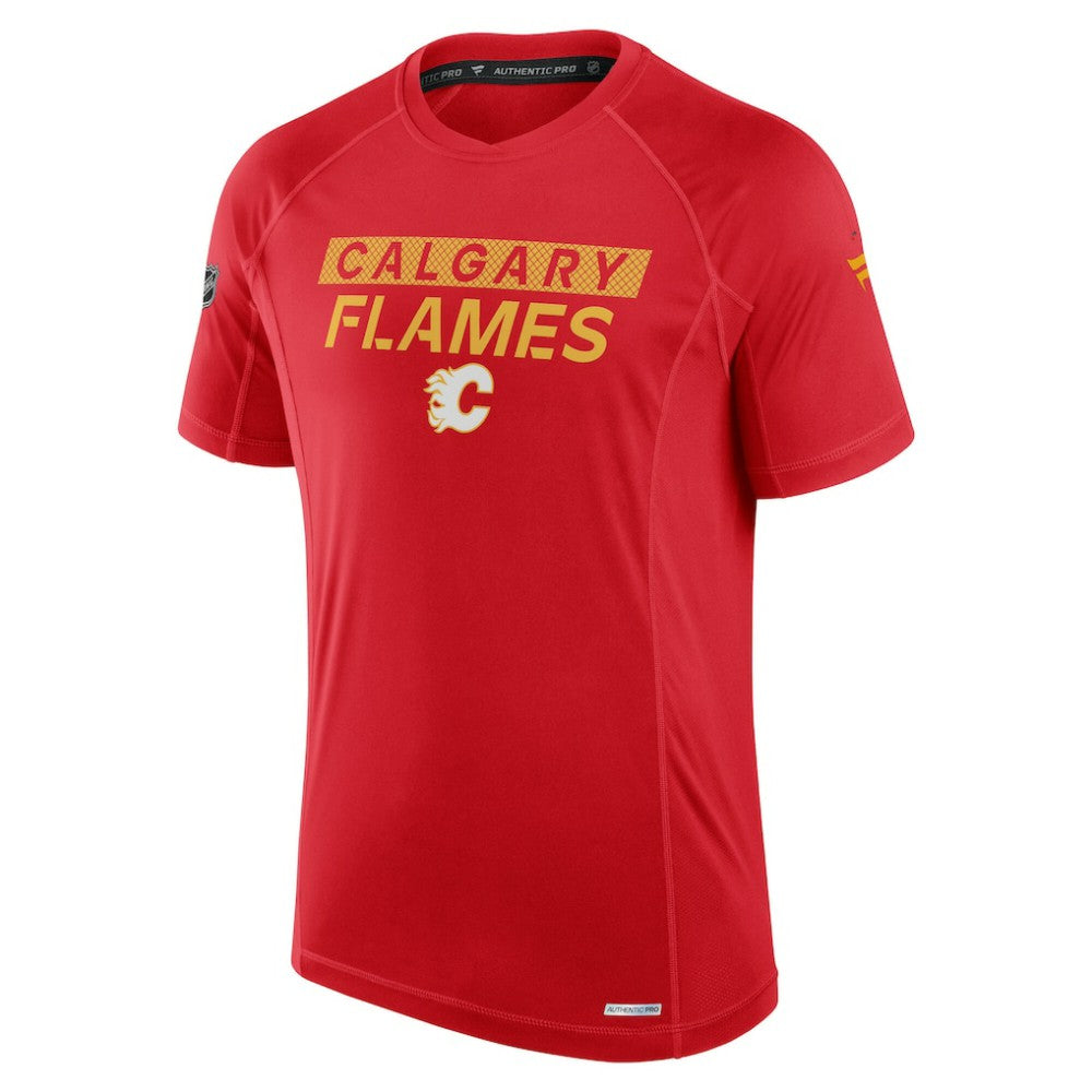 Calgary Flames Fanatics Authentic Pro Rink Tech T-Shirt Discount