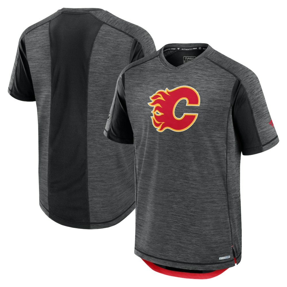 Calgary Flames Fanatics Authentic Pro Rink Performance T-Shirt On Sale
