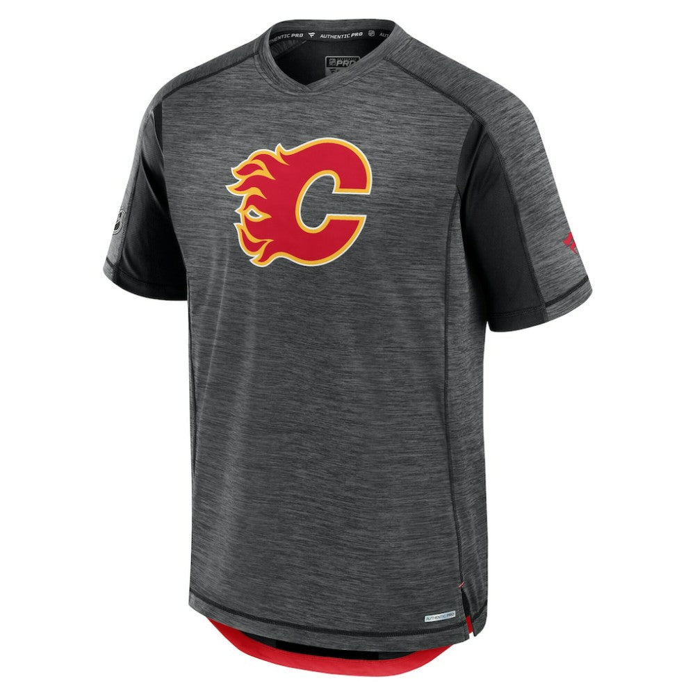 Calgary Flames Fanatics Authentic Pro Rink Performance T-Shirt On Sale