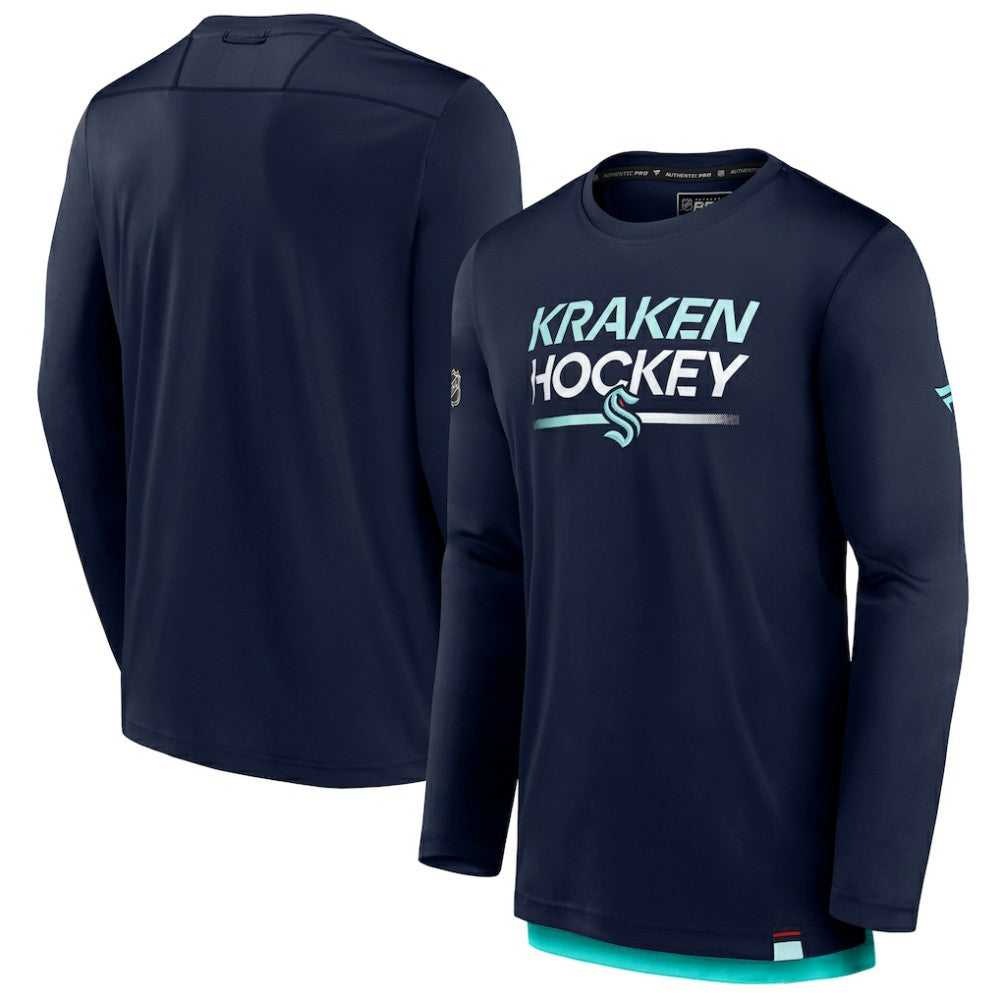 Seattle Kraken Fanatics Authentic Pro Tech Long Sleeve T-Shirt Online