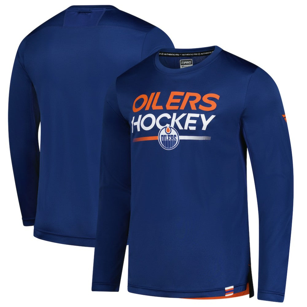 Edmonton Oilers Fanatics Authentic Pro Tech Long Sleeve T-Shirt Sale