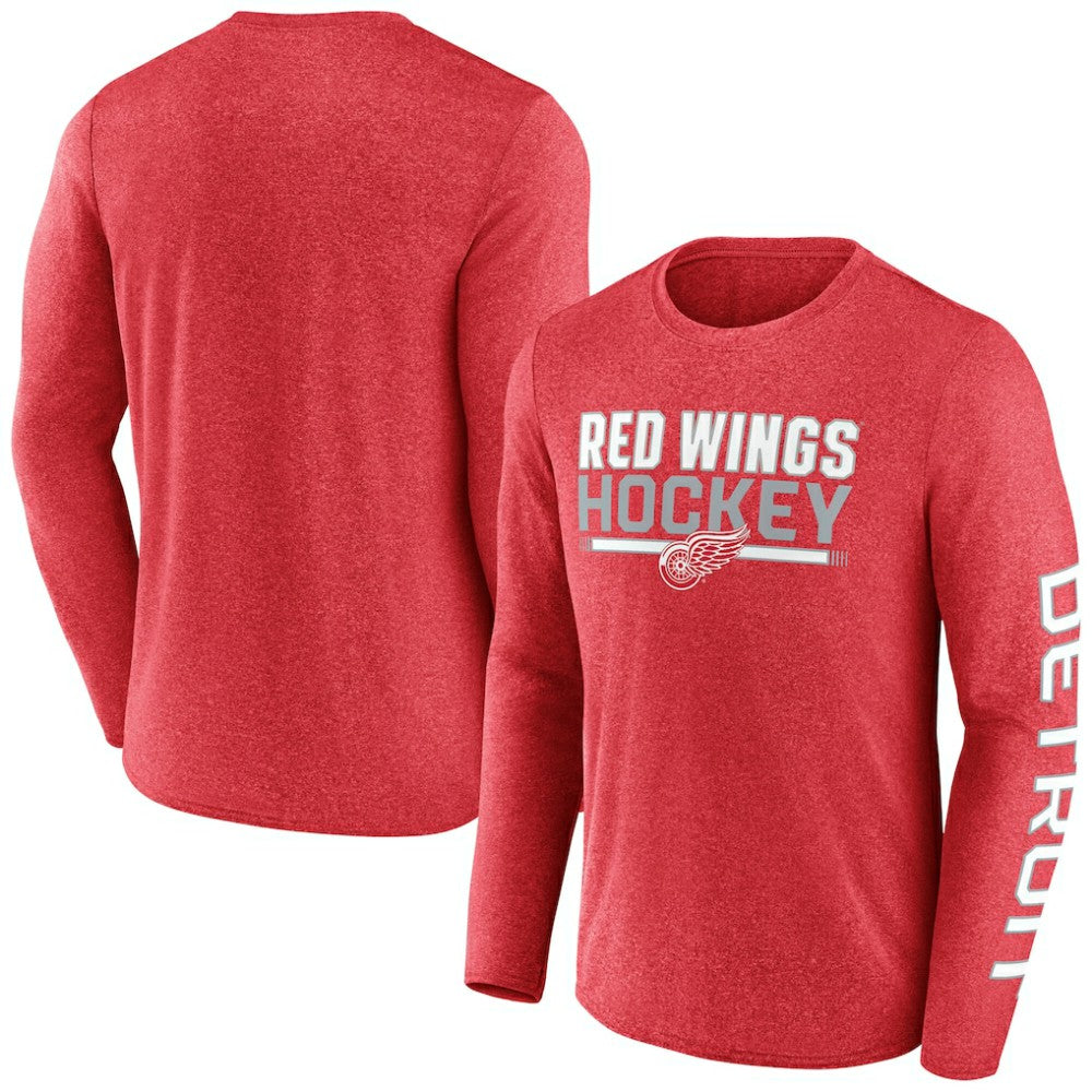 Detroit Red Wings Fanatics Sweep Iconic Synthetic Long Sleeve T-Shirt On Sale