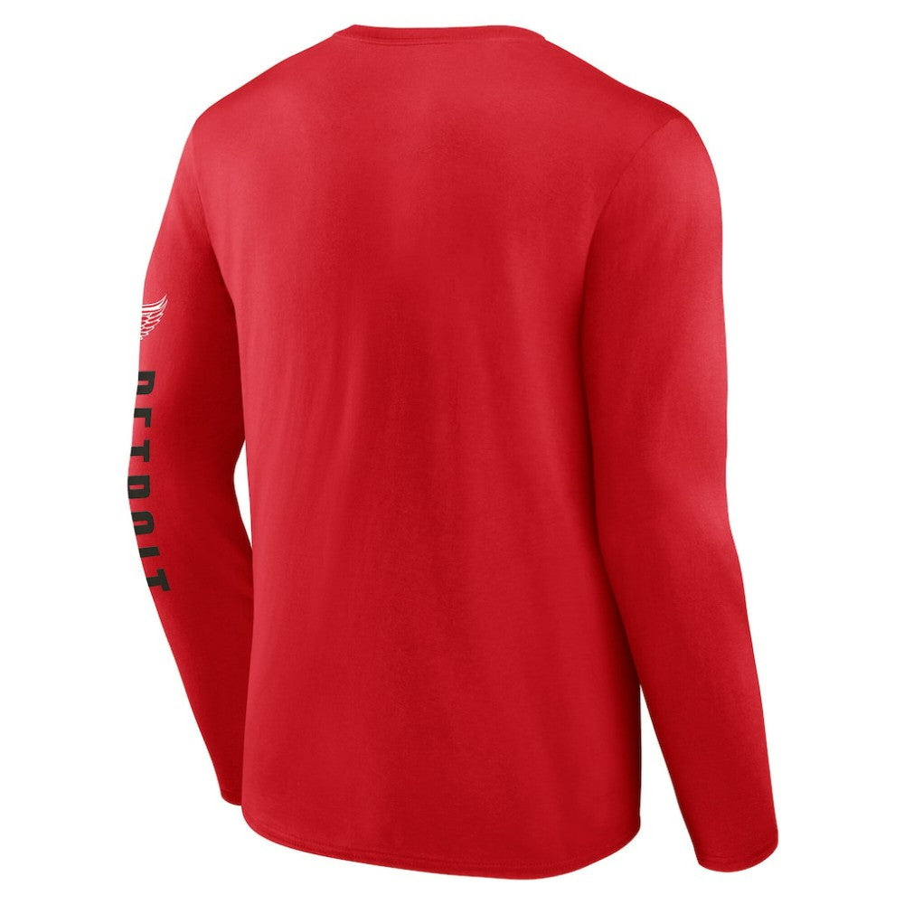 Detroit Red Wings Fanatics Headline Long Sleeve T-Shirt For Sale